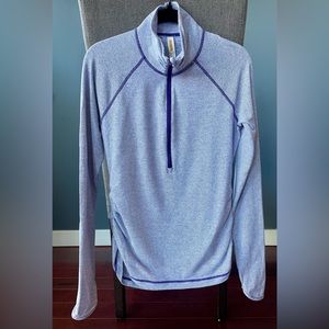 Lucy Purple Striped 1/4 Zip Athletic Track Jacket